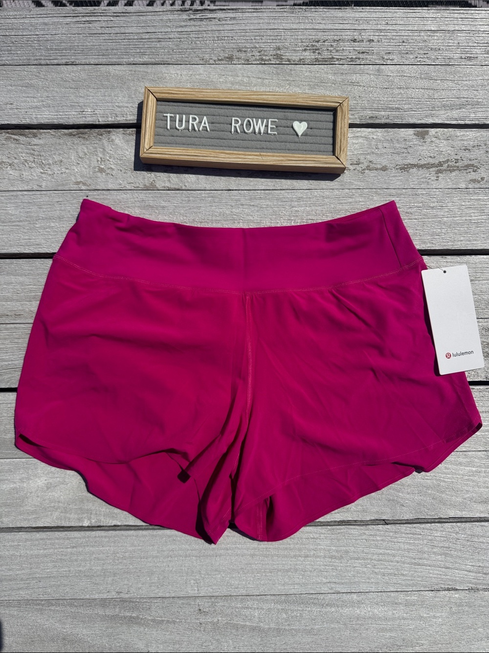 Lululemon Speed Up High-Rise Lined Short 4” Mesh Vent Pink flare Size Large NWT